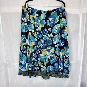 plus size womens reversible midi skirt 2x floral boho cottagecore fairy